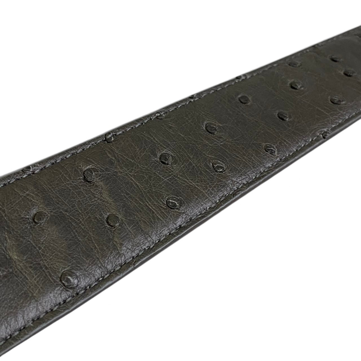 j2 《極美品》 BOTTEGA VENETA ボッテガヴェネタ オーストリッチ レザーベルト  95 グレー系 レザー メンズ イタリア製u02t