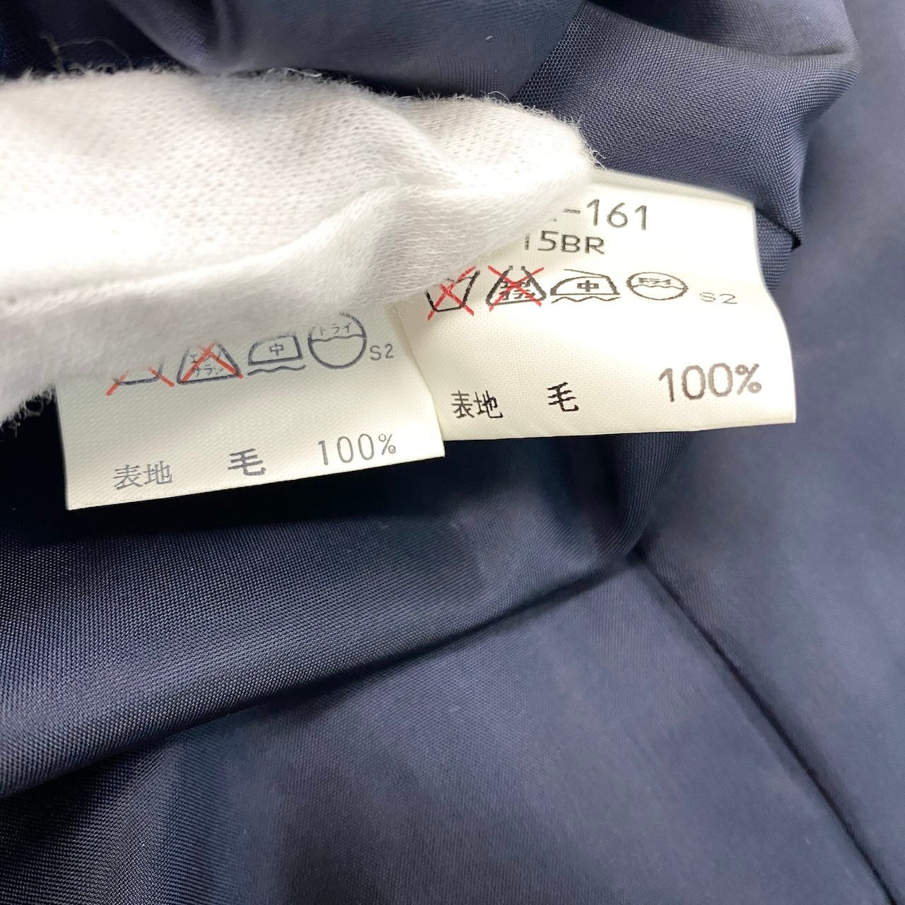78h21 Burberrys' バーバリー セットアップ スカートスーツ フォーマル ストライプ柄 ジャケット15 / スカート13 ネイビー ウール10％ レディース 女性用o07t