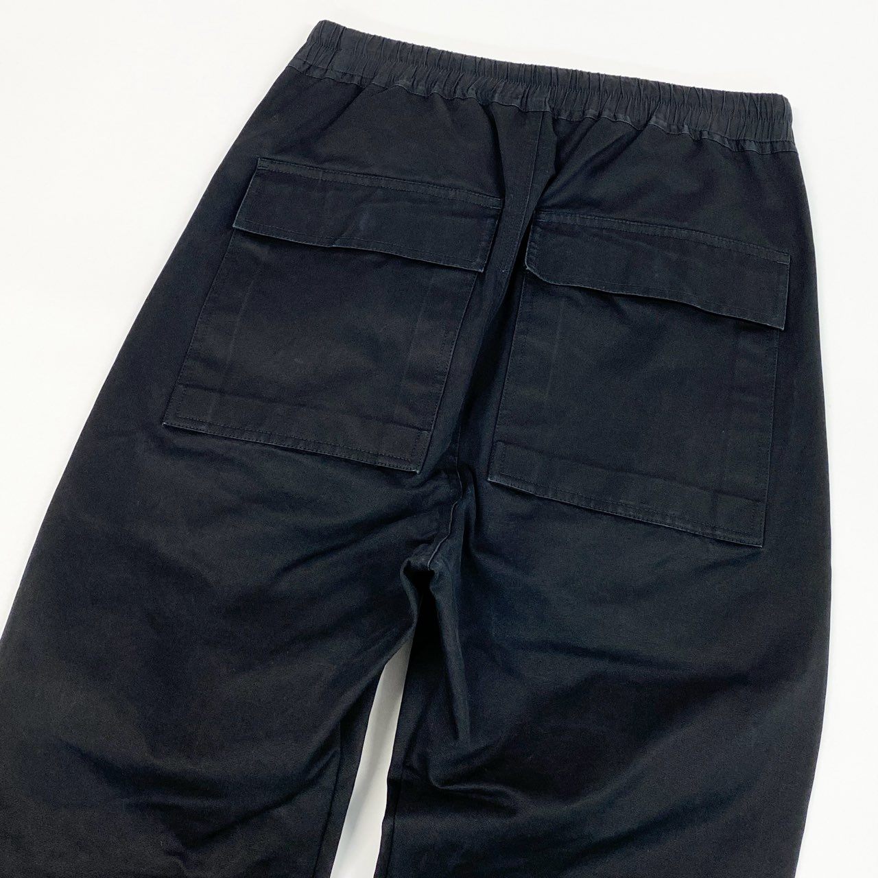 65a14【未使用タグ付】 Rick Owens リックオウエンス Astaires Cropped Pants アステアクロップドパンツ ボトムス ウエストゴム〇 イタリア製 メンズ 紳士服 46 ブラック コットン100％o07t