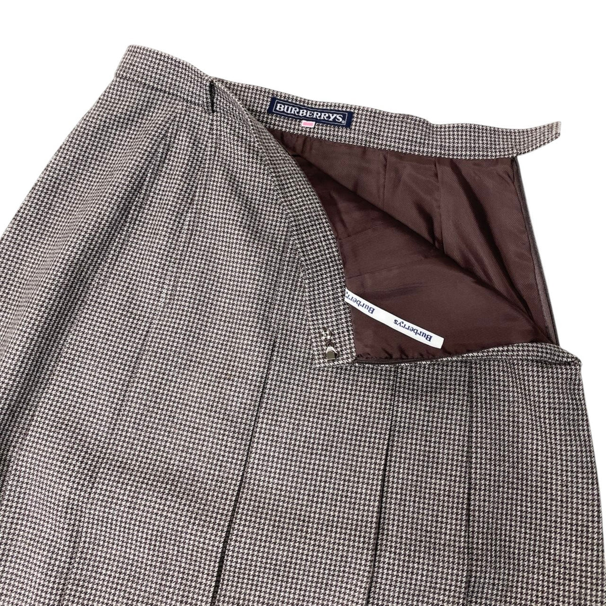 36j20 【極美品】 Burberrys バーバリーズ セットアップ スカートスーツ フォーマル 11AB2 ブラウン系 ウール100％ レディースu02t