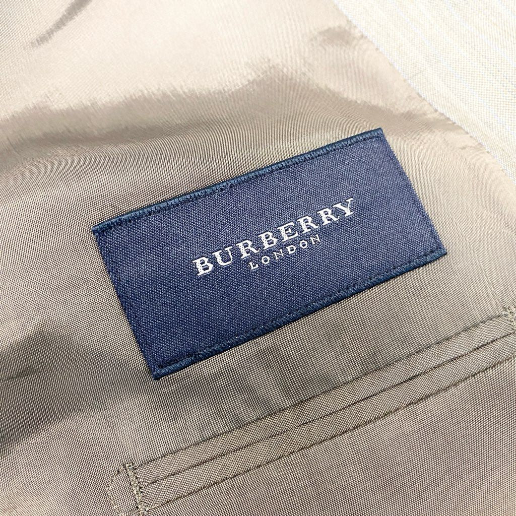 22l28 BURBERRY LONDON バーバリーロンドン スーツセットアップ テーラードジャケット スラックスパンツ 94-84-165 AB4 グレー系 メンズ 男性用o07t