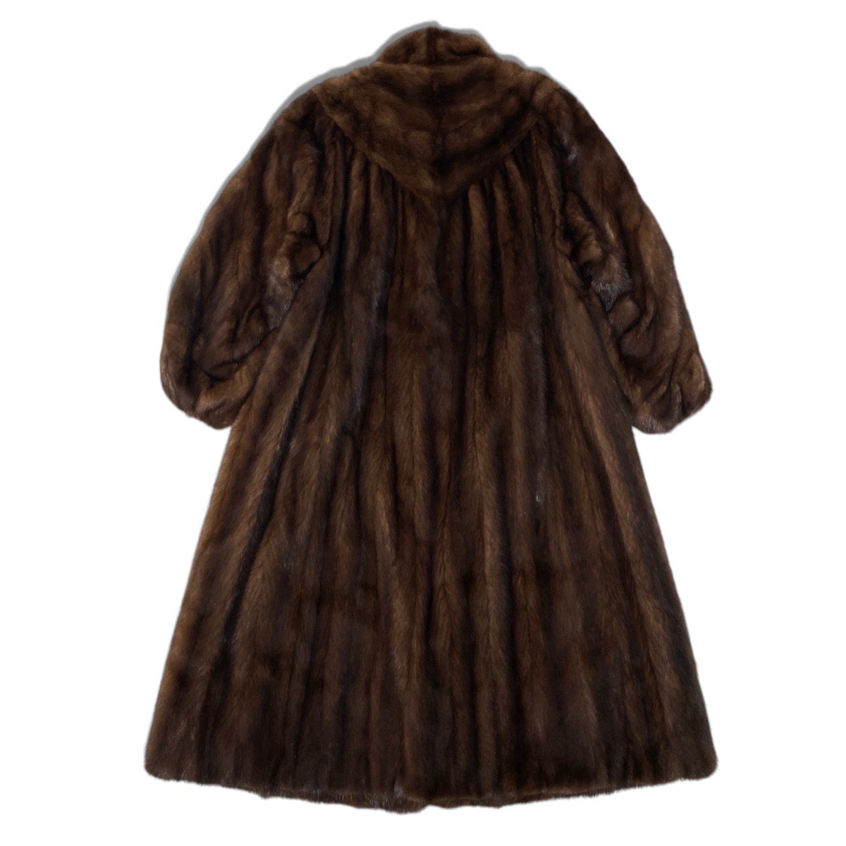61i24 デミバフミンク 超ロングコート 丈115cm サイズ11 ブラウン 本毛皮 Mink Fur Long Coat リアルファーt18r