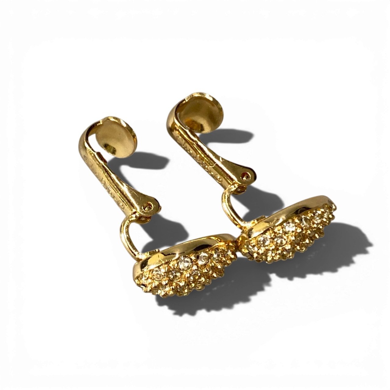 c4 Christian Dior クリスチャンディオール ドロップラグジュアリーイヤリング ゴールド ラインストーン Drop Luxury Earringt18r