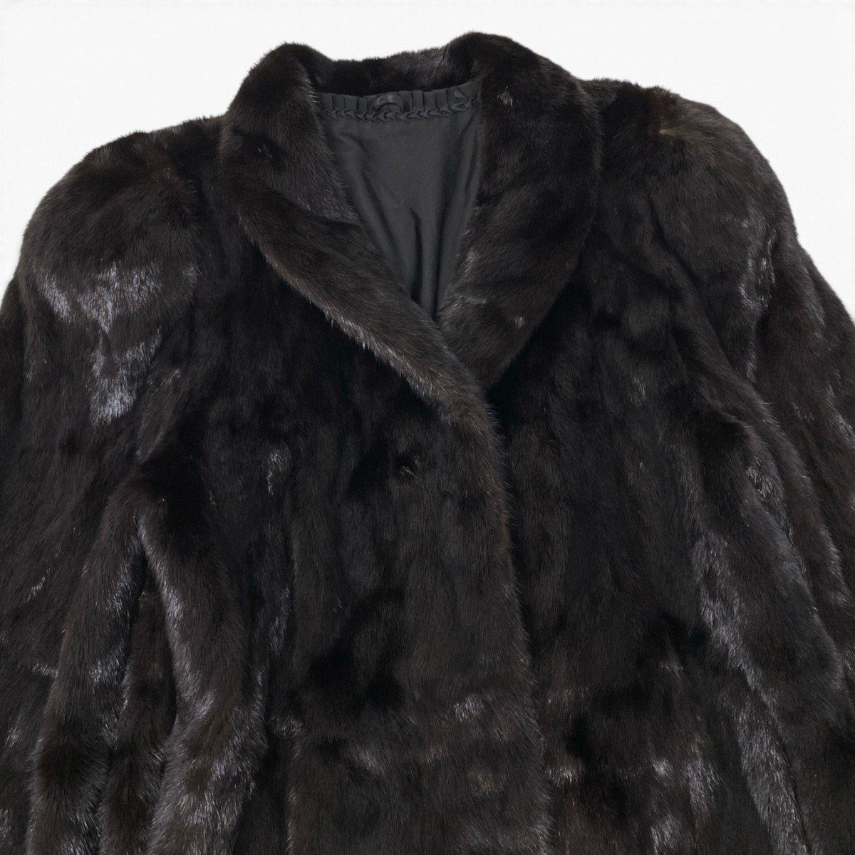 61i24 SAGA MINK サガミンク ダークミンク ロングコート サイズ13 ブラック 最高級本毛皮 Dark Mink Fur Long Coat リアルファーt18r