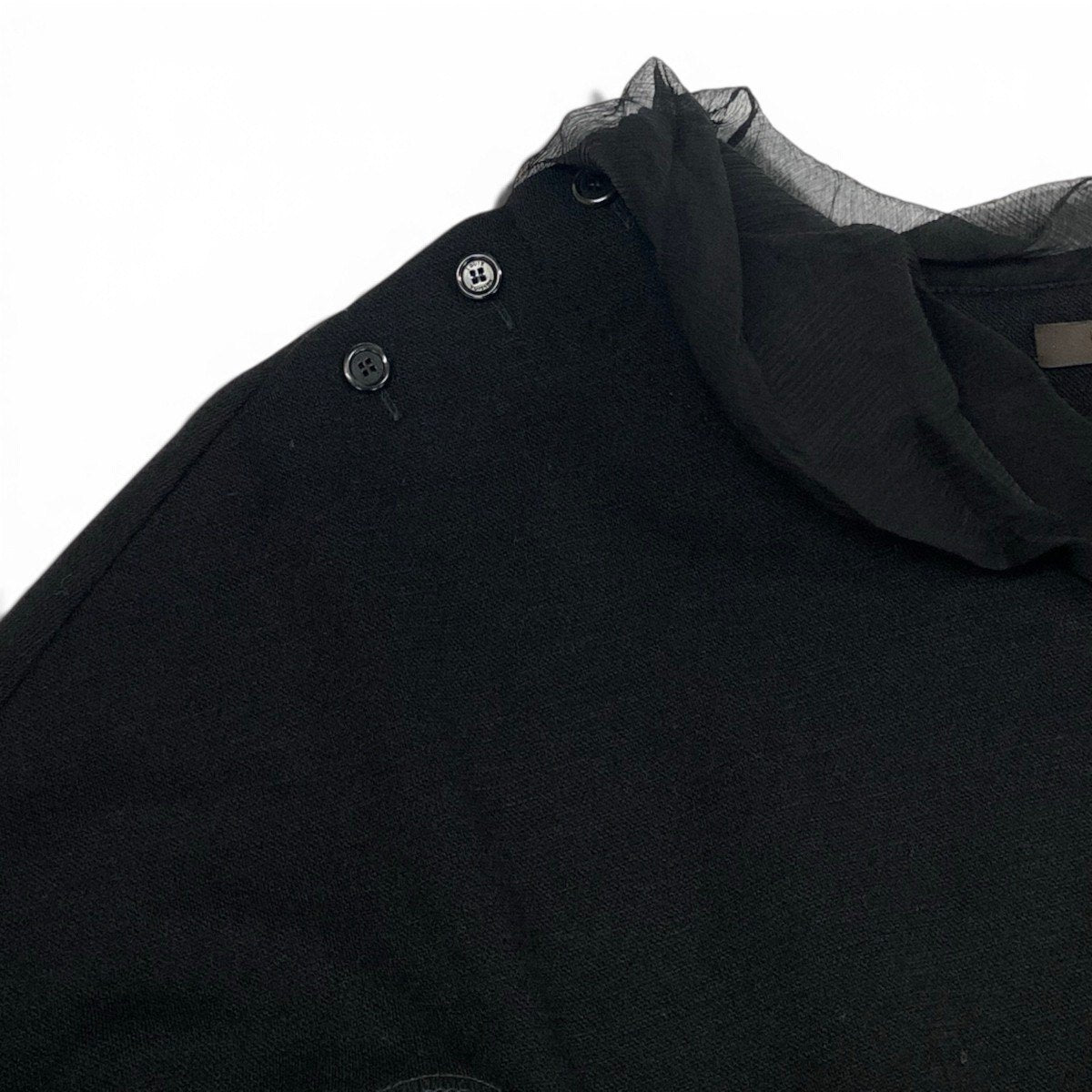 Ei4 【美品】 LOUIS VUITTON ルイヴィトン ショートスリーブ ニットワンピース ボウタイリボン サイズ34 ブラック レディースk02i