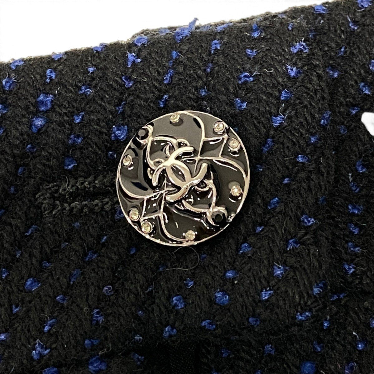 Ci13 CHANEL シャネル 2008年 タイトスカート 膝丈スカート ココマークボタン フランス製 P34132 36 ブラック レディース 女性用u02t