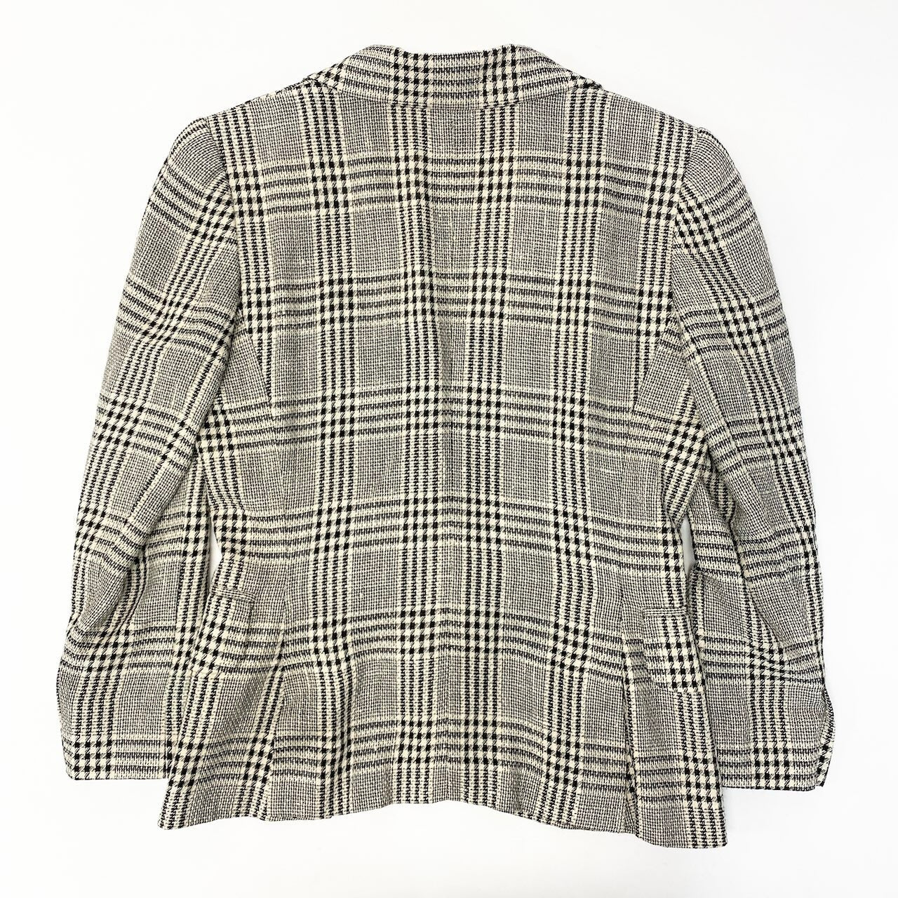 10c29 Christian Dior クリスチャンディオール ダブルプレストテーラードジャケット ブレザー チェック柄 7サイズ ベージュ ブラック レディース 女性用o07t
