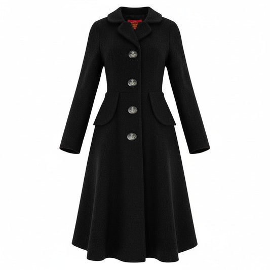 Eg19 Vivienne Westwood RED LABEL ヴィヴィアンウエストウッド レッドレーベル チェスターコート オーブボタン サイズ3 ダークグレー レディースu02t