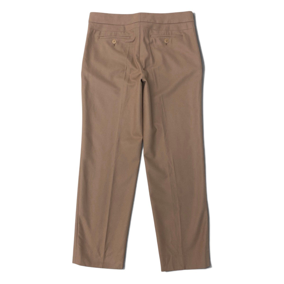 82i2 Salvatore Ferragamo サルヴァトーレフェラガモ スラックスパンツ ガンチーニ サイズ38 ベージュ ウール100％ レディースo07t