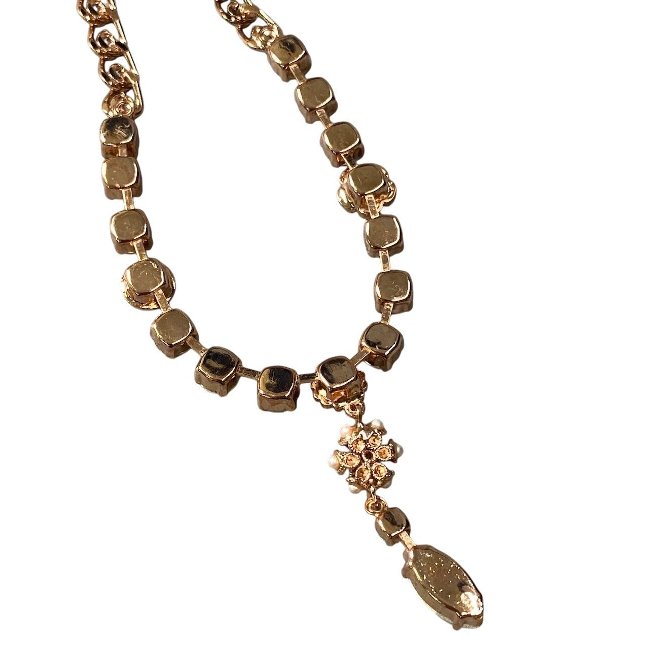h11 12 《美品》 Mariana マリアナ 天然石 × クリスタル ビジュー ピンク ホワイト アクセサリー ジュエリー アンティークt18r