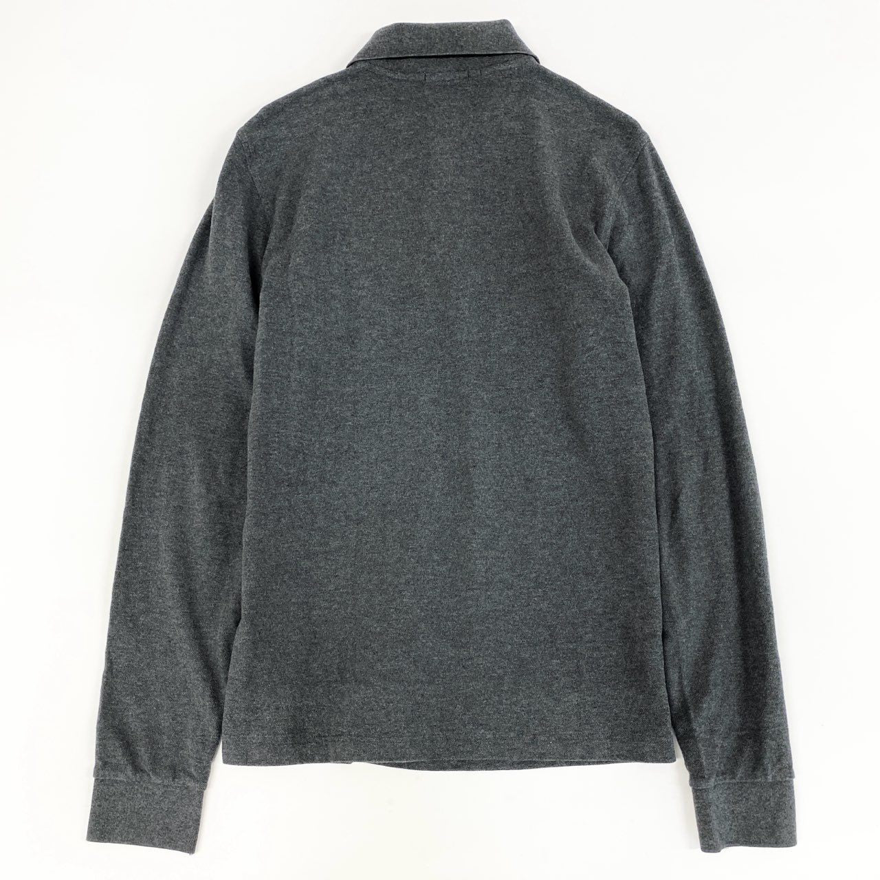 31i8 MONCLER モンクレール 長袖ポロシャツ トリコロール  トップス Slim Fit  Mサイズ グレー コットン メンズk02i