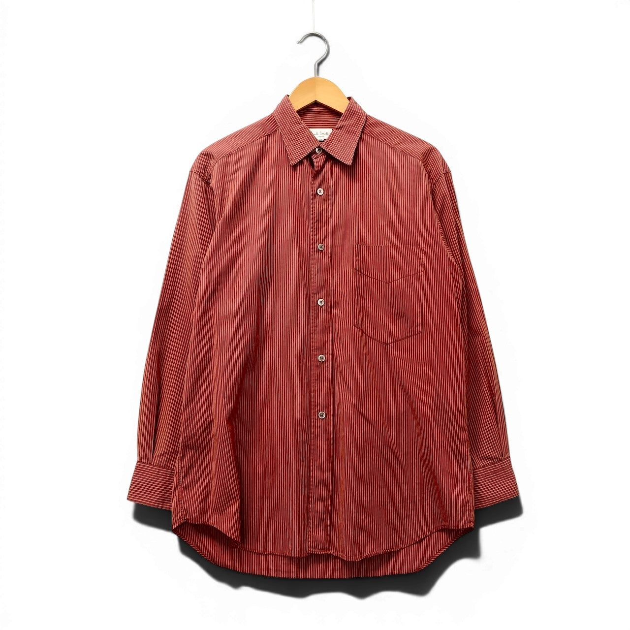 22f17 Paul Smith ポールスミス ロングスリーブシャツ ストライプ柄 サイズM マルチカラー コットン100％ メンズ 紳士服o07t