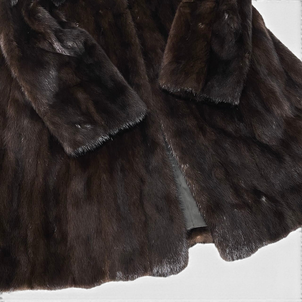 12i21 ダークミンク 超ロングコート 丈115cm サイズF ダークブラウン 本毛皮 Dark Mink Fur Long Coat リアルファーt18r