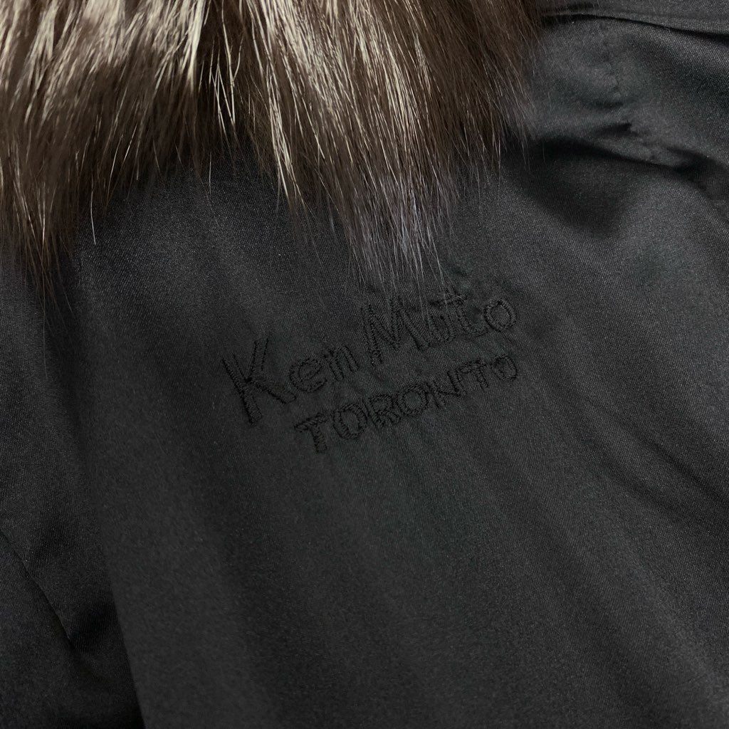 1l27 Canada Fox シルバーフォックス 極厚 ロングコート サイズF 最高級本毛皮 FOX FUR COATt18r