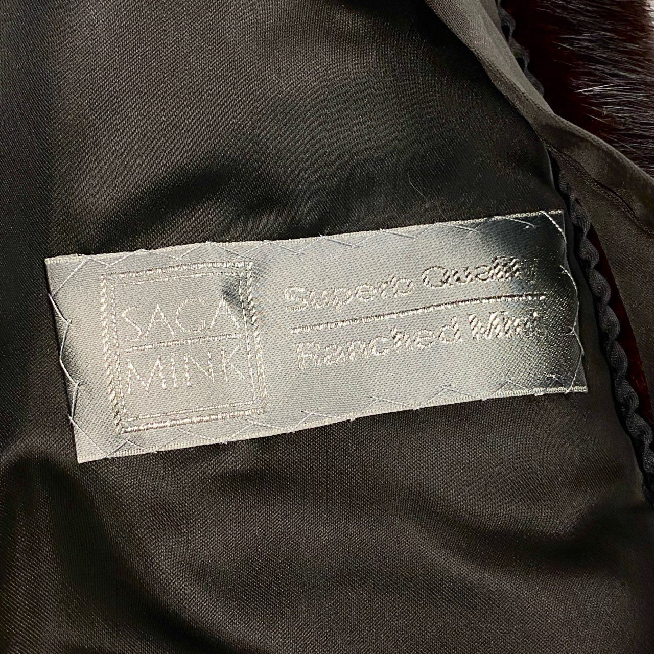 36a16 SAGA MINK サガミンク 銀サガ ダークミンク ミンクコート 毛皮コート 毛並み綺麗 F ブラック系 ミンクファーt18r