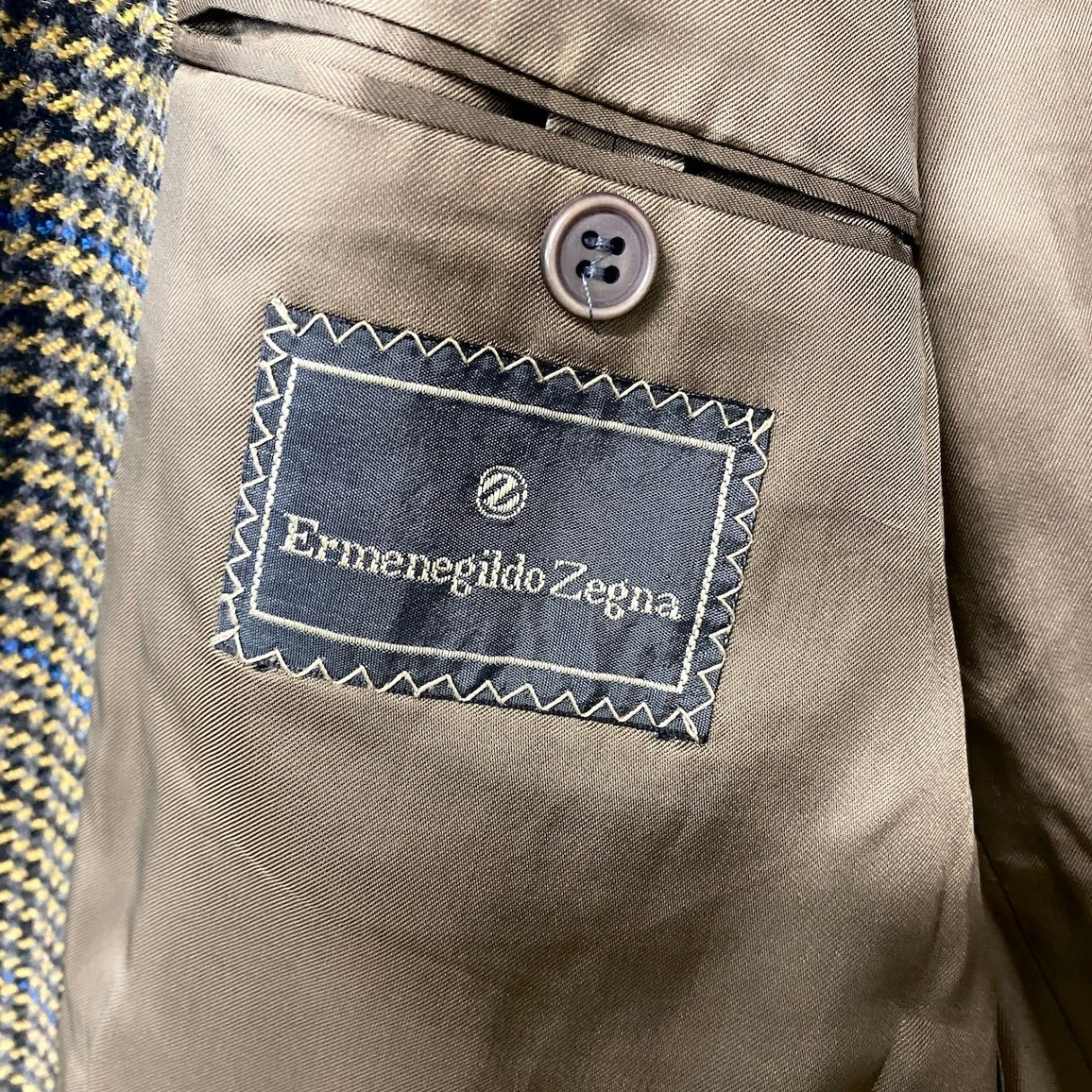 78h21 Ermenegildo Zegna エルメネジルドゼニア テーラードジャケット 千鳥格子 サイズ54 マルチカラー カシミヤ100％ メンズ 紳士服o07t