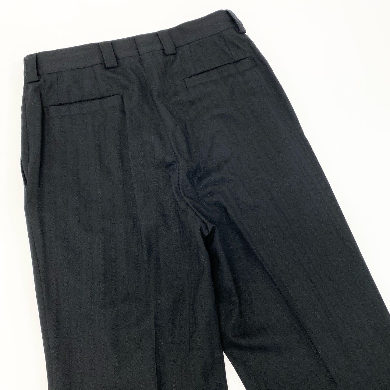 51Ⅼ2 VERSACE CLASSIC ヴェルサーチ クラシック ダブルブレスト スーツセットアップ 総柄 46 ブラック メンズu02t