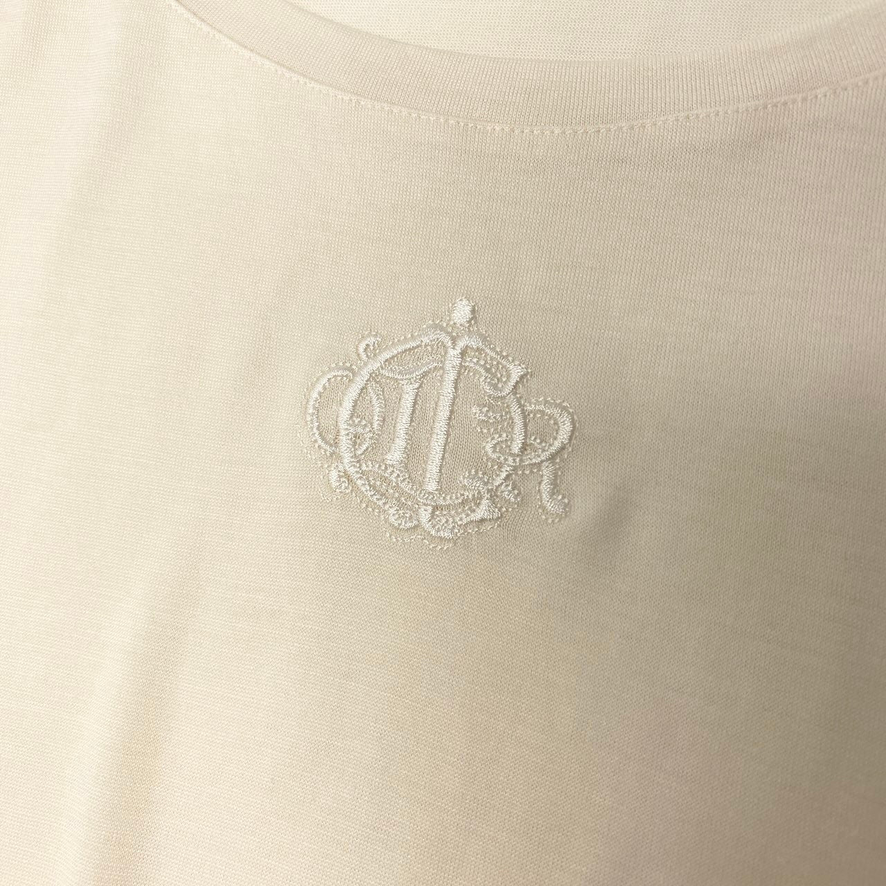c30 Christian Dior Embroidered Emblem Short Sleeve T-Shirtu02t