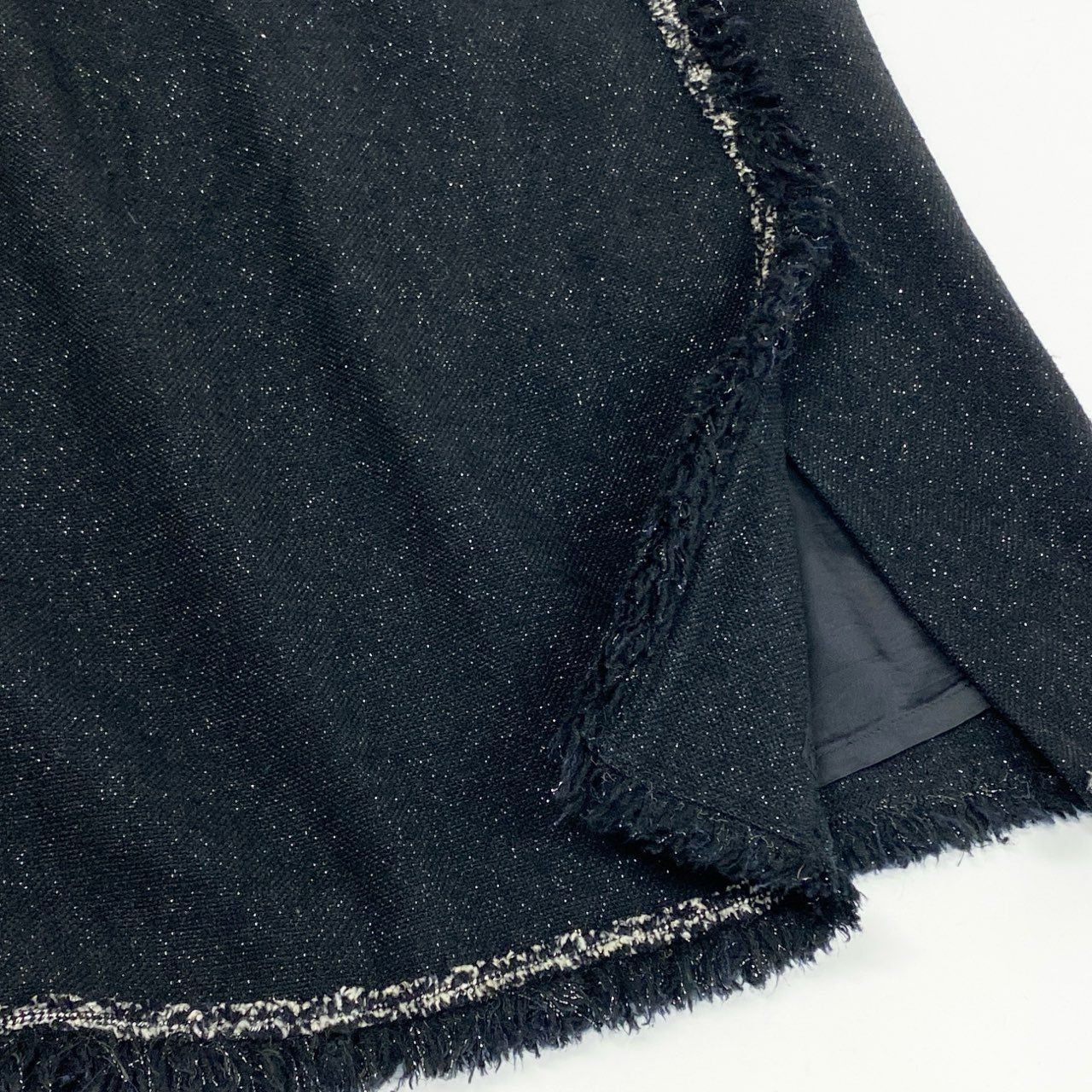 77j28 NOVESPAZIO ノーベスパジオ ツイードセットアップ ジャケット タイトスカート ラメ 033-250920 38サイズ ブラック レディースu02t