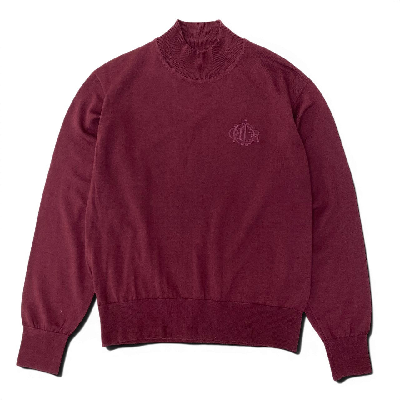 Mf26 Christian Dior クリスチャンディオール ニットセーター ブランドロゴ タートルネック KW3T14021 L ボルドー ウール100％ メンズ 男性用u02t