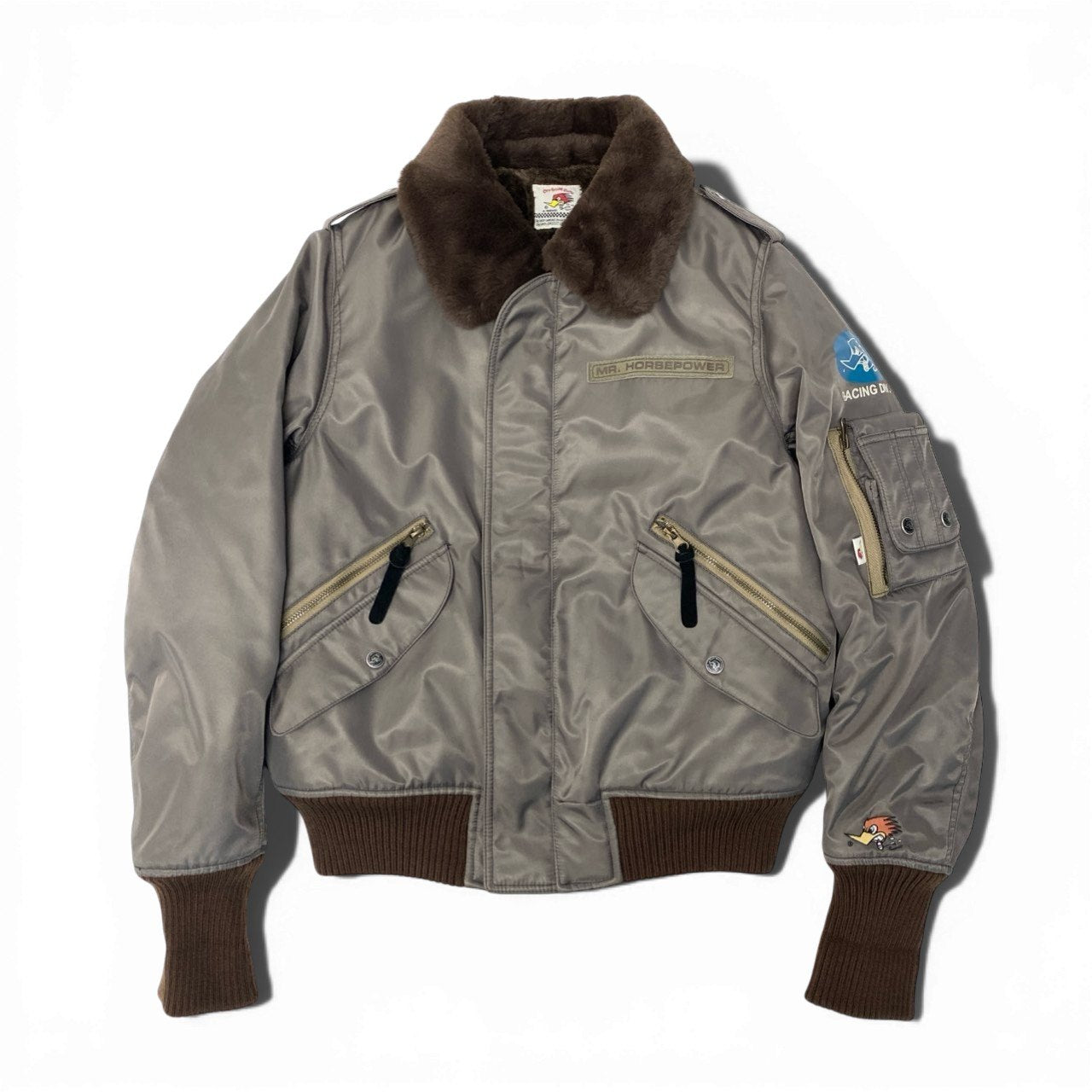 86c4 CLAY SMITH クレイスミス ウィンタージャケット フライトジャケット サイズM チャコールグレー メンズ アウターk02i