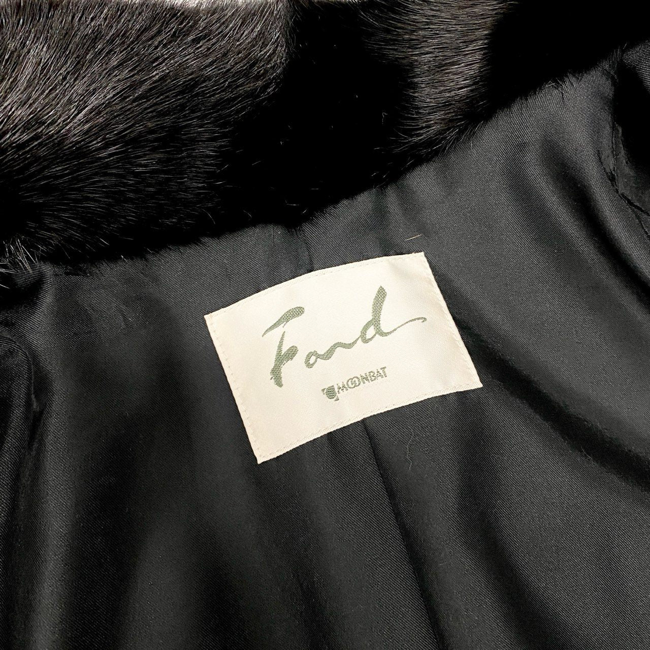 44a15 希少デザイン ダークミンク ロングコート サイズ9～11 ブラック 本毛皮 Dark Mink Fur Coatt18r