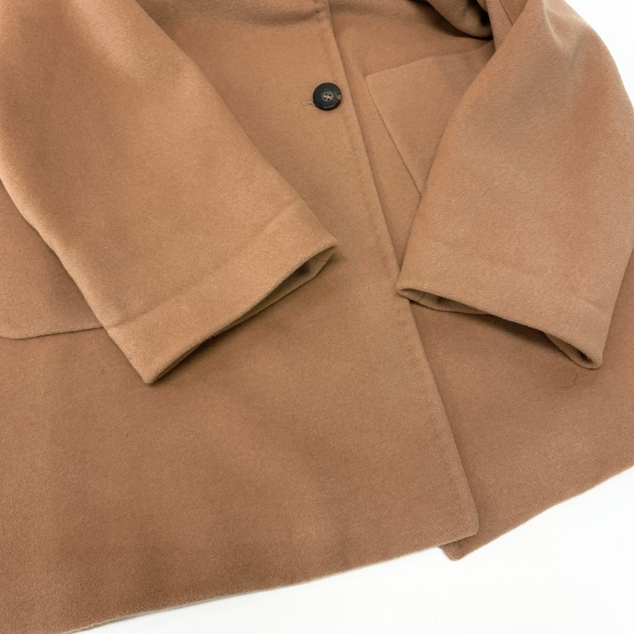 23e7 MARELLA マレーラ チェスターコート ウールコート ボリューム襟 イタリア製 サイズ38 ベージュ系 レディース 女性服u02t