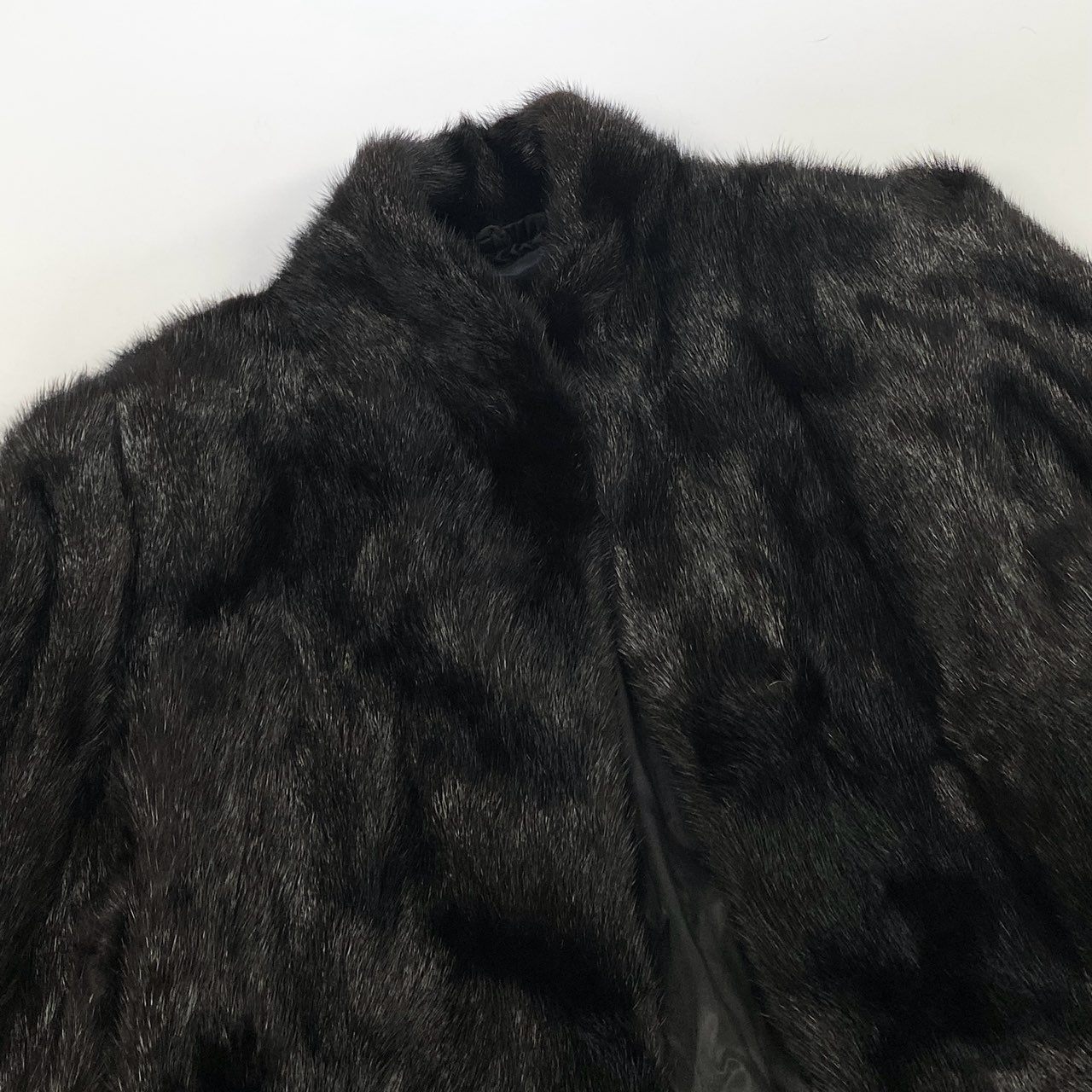 7k14 毛皮コート ファーコート ミンクコート ミンクファー ジャケット ダークミンク 15サイズ ブラック レディースu02t