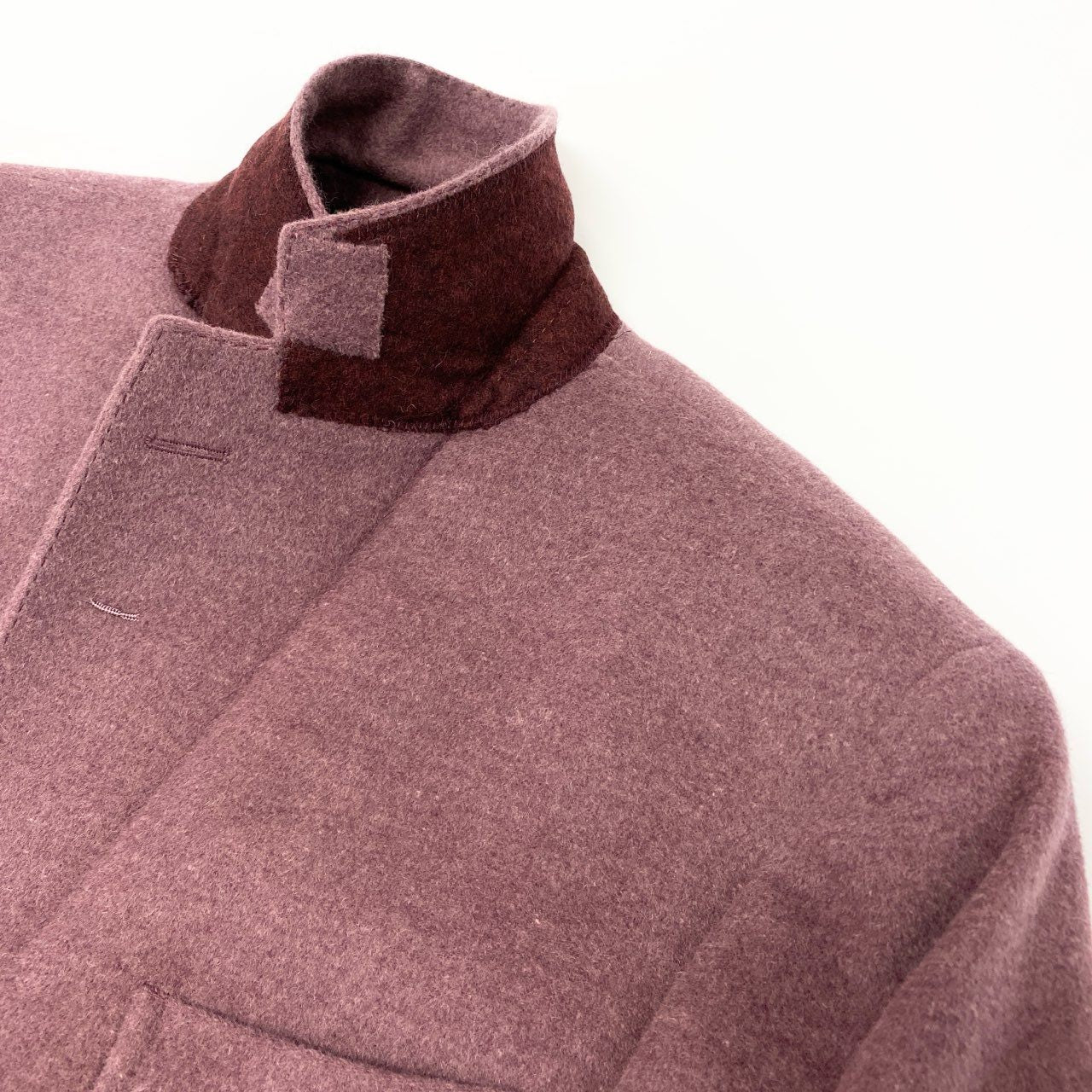 66L1 《美品》 mila schon ミラショーン カシミヤジャケット テーラードジャケット 裏地総柄 フラワーモチーフ メンズ 紳士服 パープル カシミア100％u02t