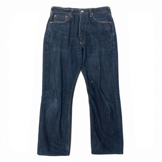 58c5 EVISU エヴィス No2 カモメ デニムパンツ サイズ32 インディゴ イエロー ジーンズ DENIM PANTSt18r