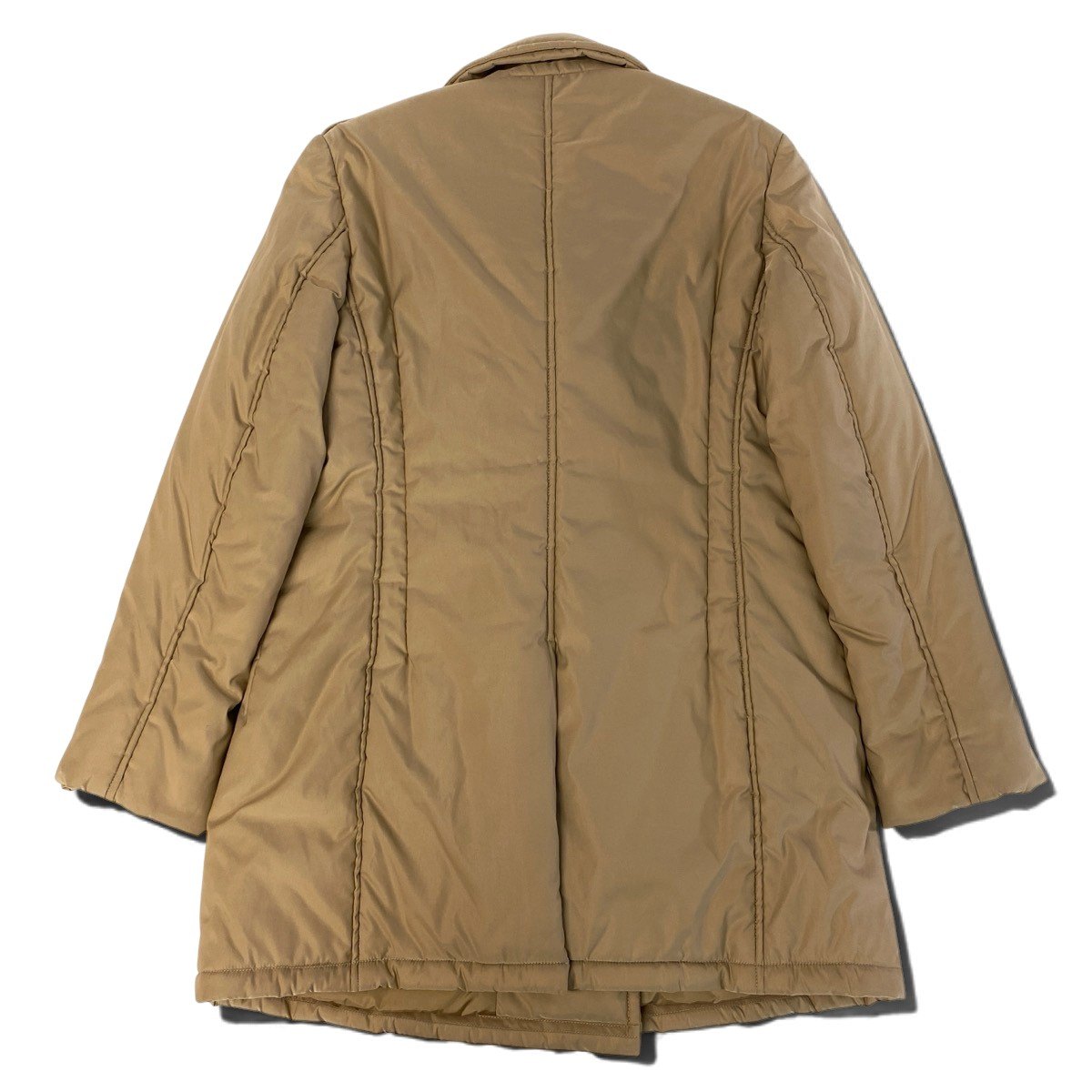 j26 【美品】JILSANDER パファーコート ダブルブレスト 中綿コート 38サイズ ベージュ ポリエステル100％ レディース 女性用k02i
