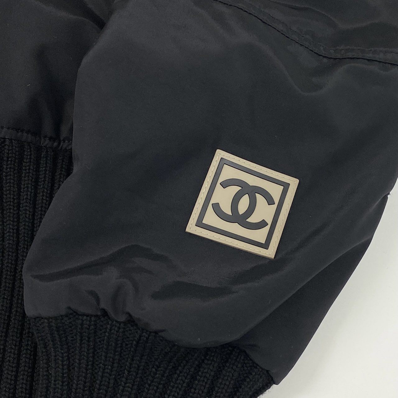 Cb19 CHANEL SPORT シャネル スポーツ 2002年 02A 94305 ココマークロゴ ショートジャケット ブルゾン サイズ40 ブラック レディース ヴィンテージta1