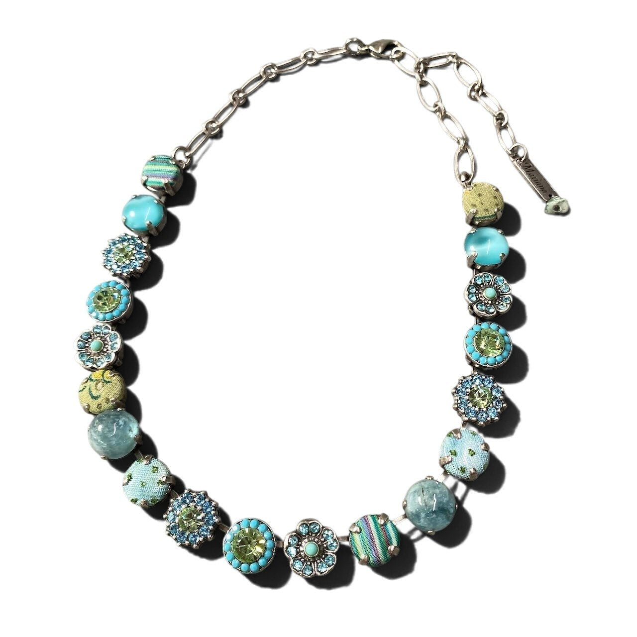h11 ② 《美品》 Mariana マリアナ 天然石 × クリスタル ビジュー スカイブルー アクセサリー ジュエリー アンティークt18r