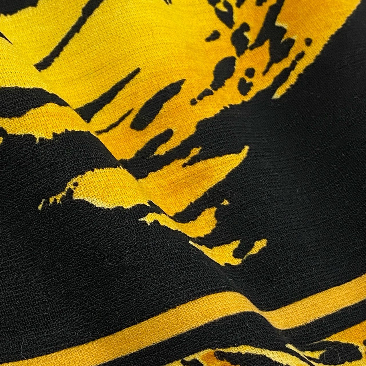 3k19 LEONARD FASHION レオナール タイトスカート ひざ丈スカート 総柄プリント レディース 女性用 63－90 ブラック イエロー ウール100％u02t