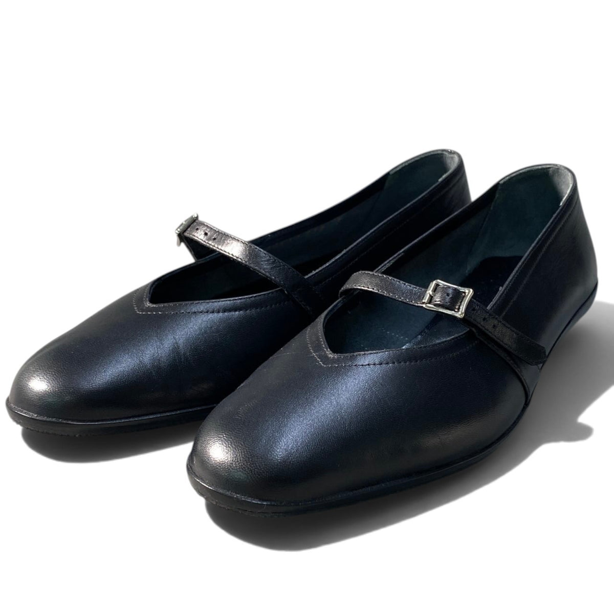 1i16 Salvatore Ferragamo サルヴァトーレフェラガモ フラットシューズ バレエシューズ レザーシューズ 7サイズ ブラック レザー レディース 女性用u02t