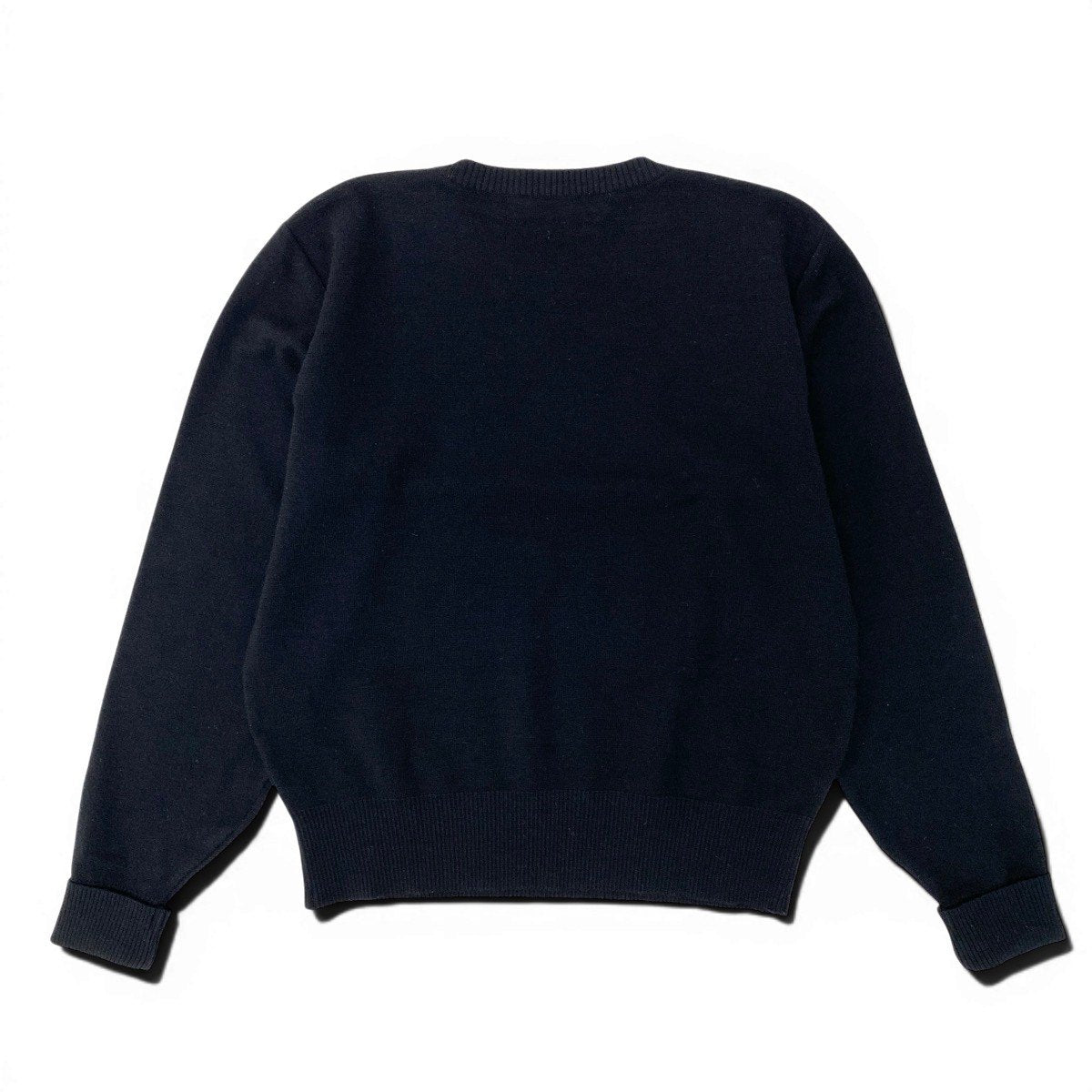 84g15 Christian Dior クリスチャンディオール ロゴ刺繍 ニット セーター トップス M ブラック ウール レディースu02t