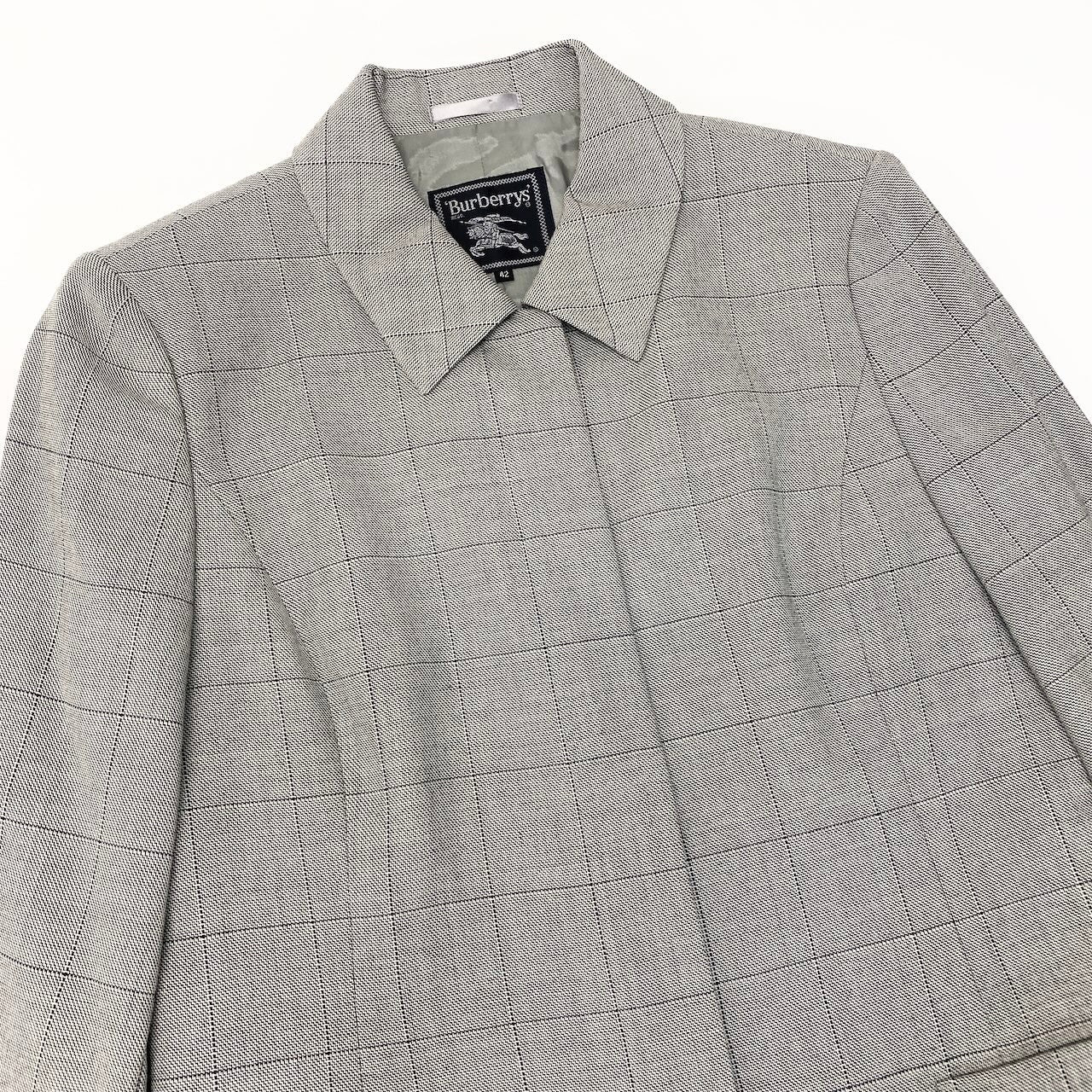 78d9 Burberrys バーバリーズ ヴィンテージ チェックジャケット サイズ42 グレー Vintage Check Jackett18r