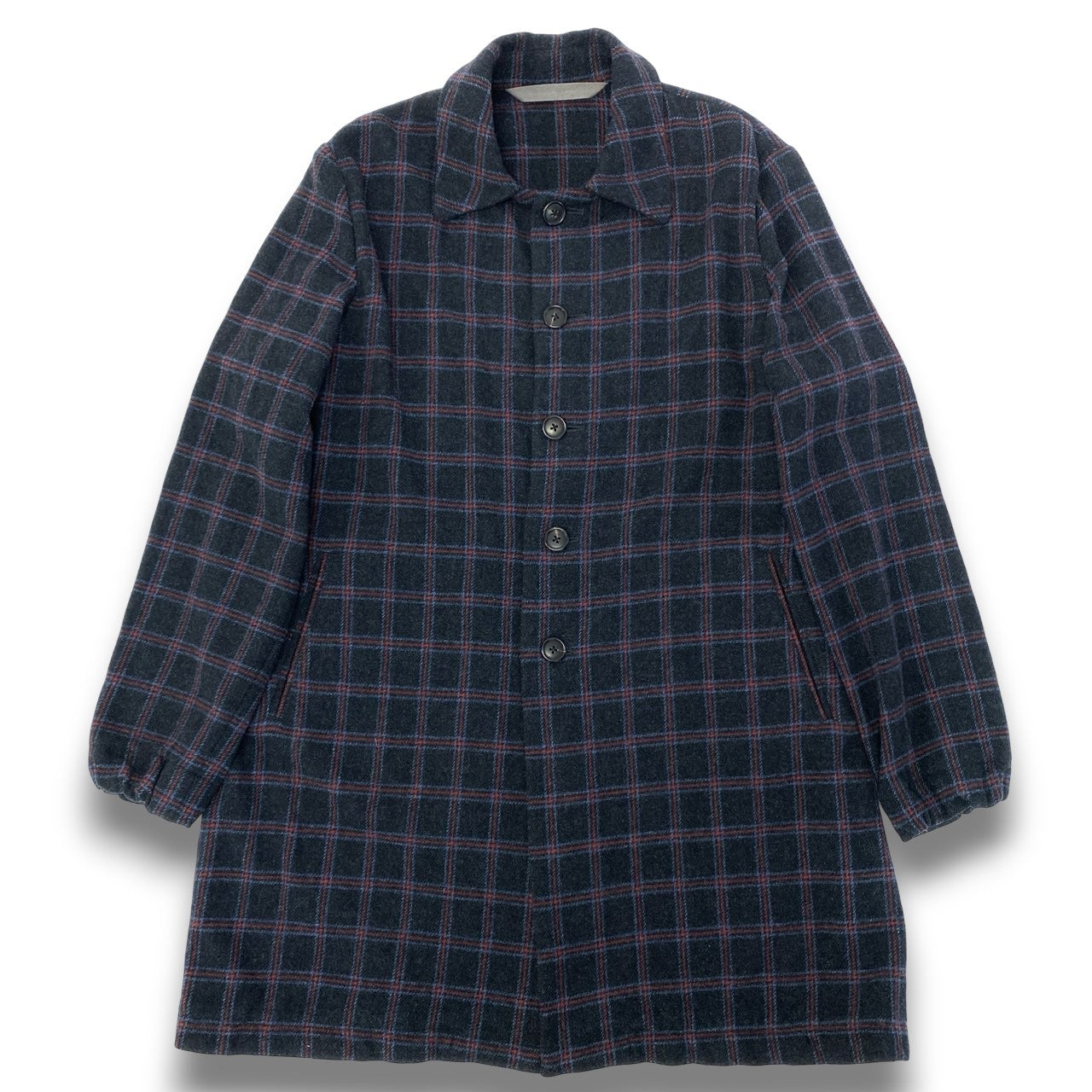 17c7 BRU NA BOINNE ブルーナボイン ドネガルツイード チェック柄 ツイードコート サイズ1 メンズ アウター 羽織k02i