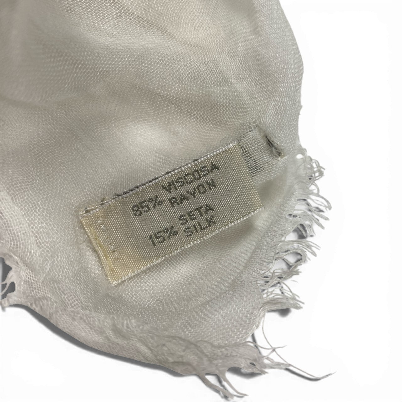 60b10 Faliero Sarti ファリエロサルティ 大判ストールマフラー グラデーションストール シルク混 グレー ホワイト ユニセックスu02t