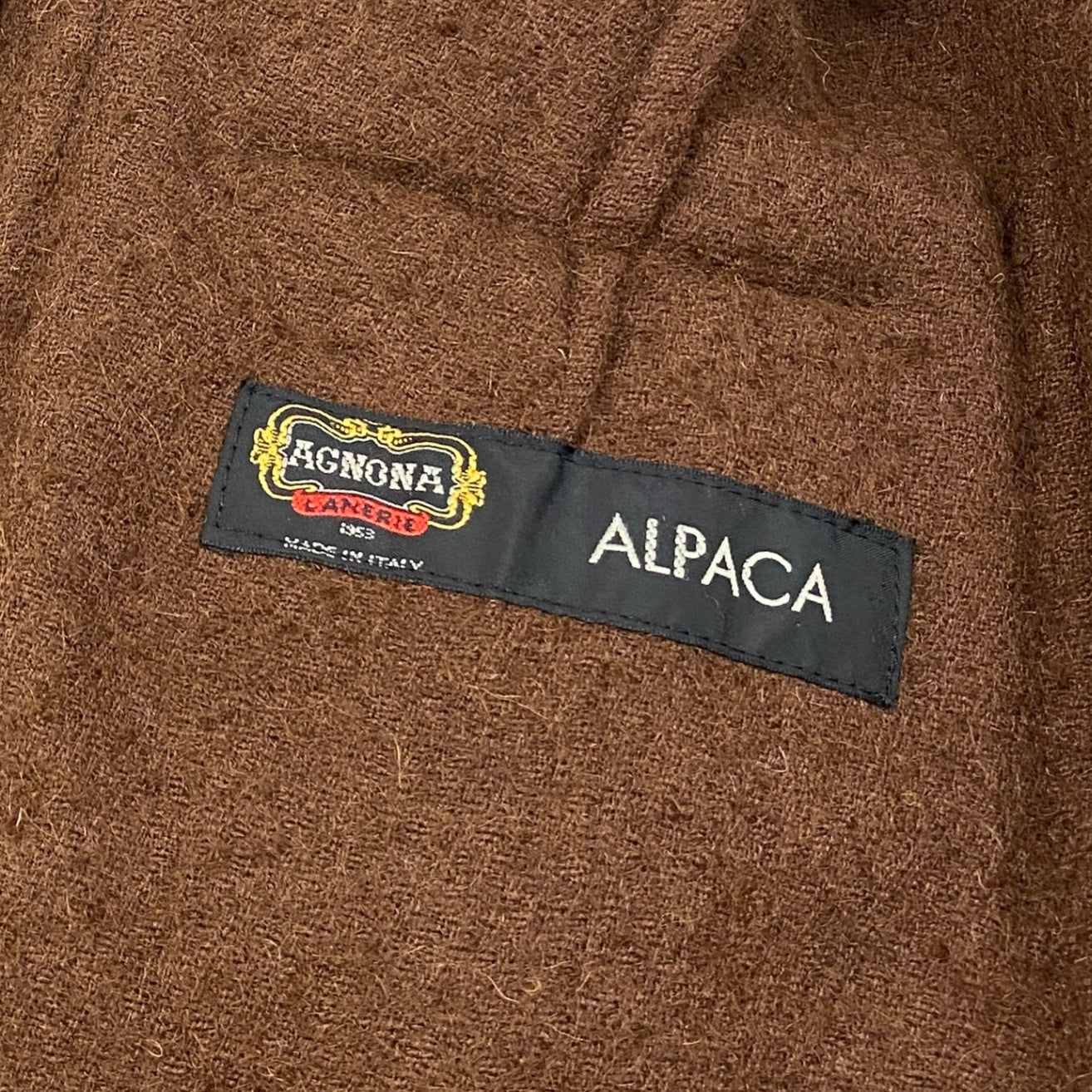 29k6【美品】AGNONA アニオナ ダッフルコート ロングコート アルパカコート アウター イタリア製 42サイズ ブラウン レディースu02t