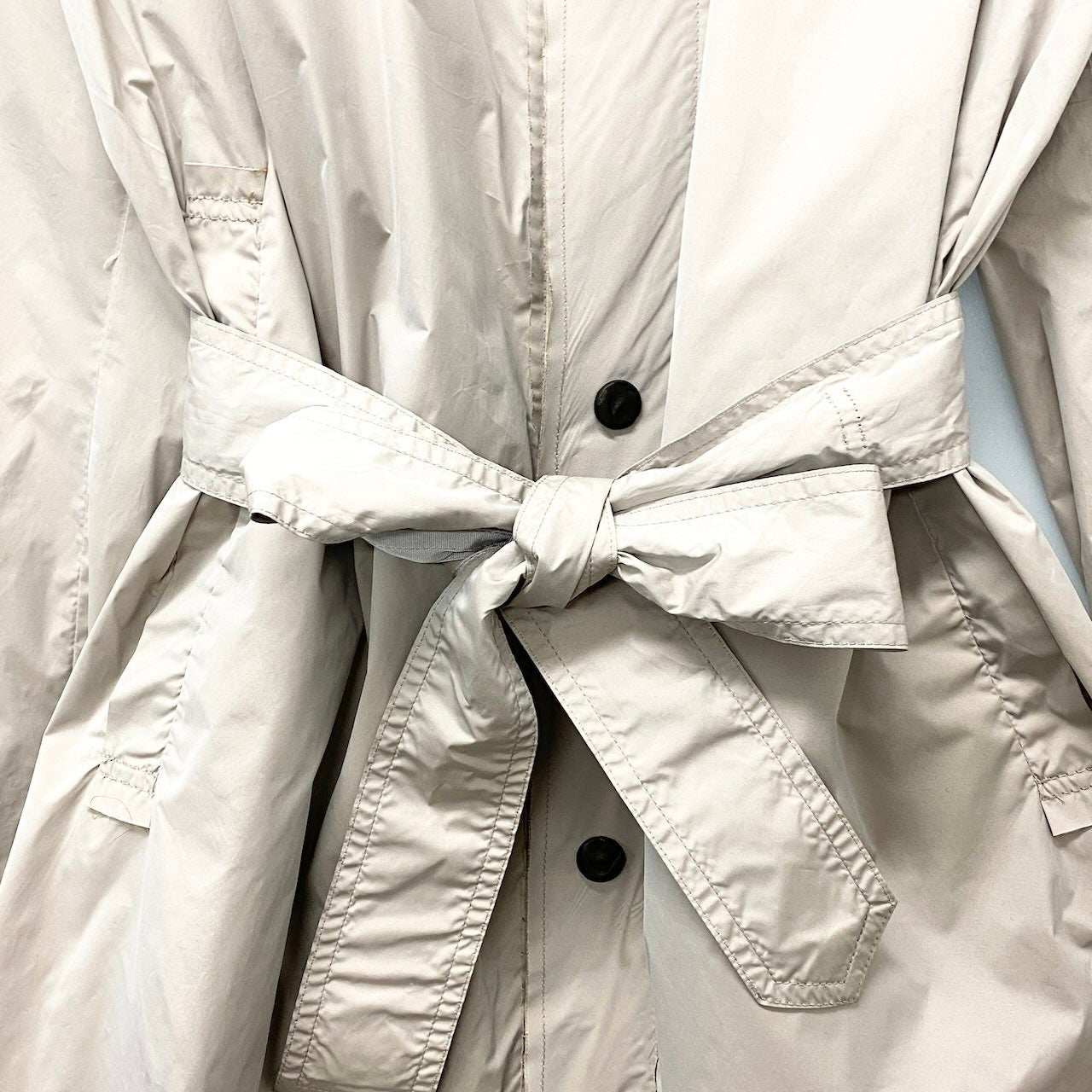 12f17 LANVIN ランバン 2way スプリングコート ロングコート 伸縮ストレッチ 薄手 サイズ46 グレージュ メンズ 紳士服u02t
