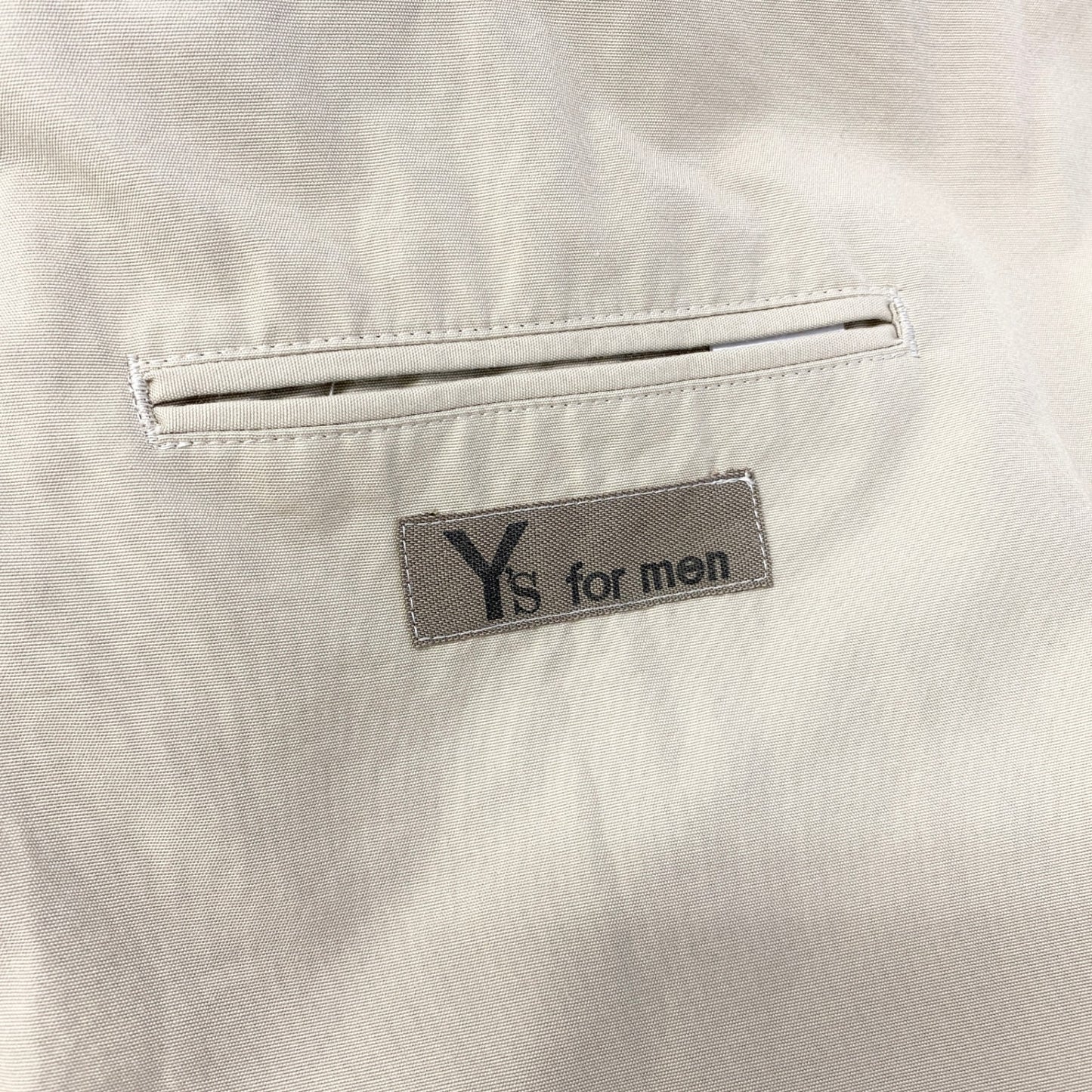 e27 Y`s for men ワイズフォーメン 80`s シャツジャケット 4ポケット ベージュ コットン100％ メンズ 紳士服k02i