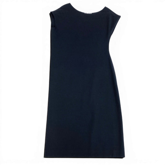 Ee25 【美品】 JIL SANDER ジルサンダー アシンメトリーワンピース ドレスワンピース サイズ40 ネイビー レディース 女性服ta1