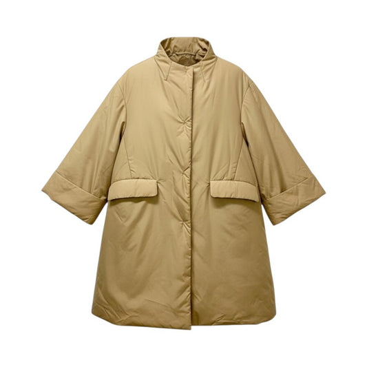 9b18 Ballsy ボールジィ パデットタフタ Aラインコート サイズ34 ベージュ TOMORROW LAND トゥモローランドt18r