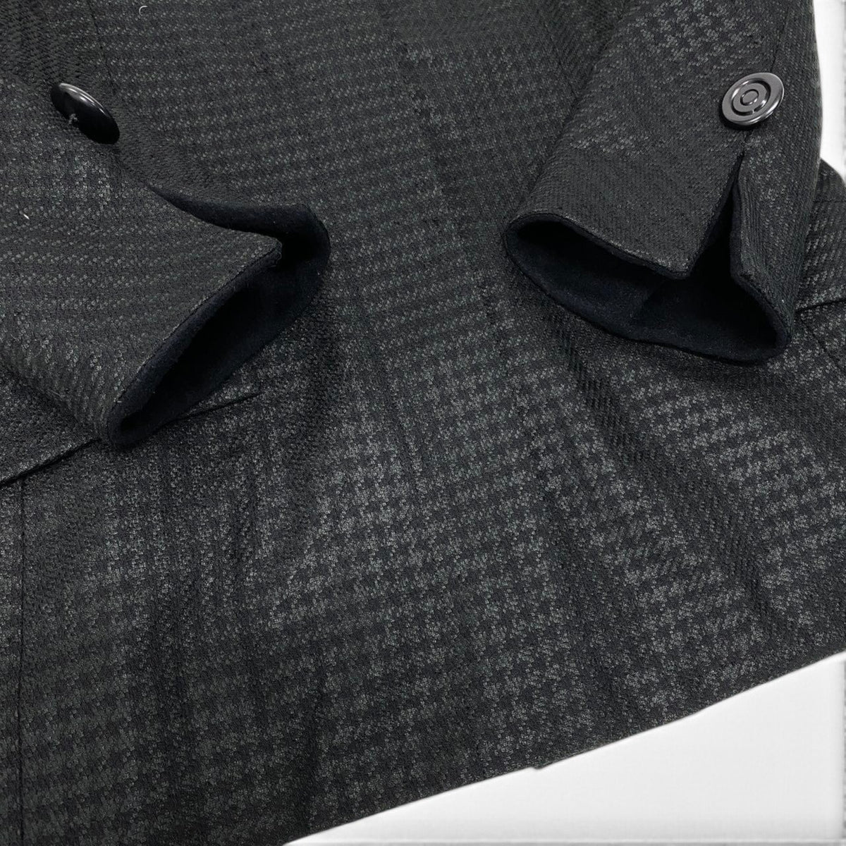 60i16 Christian Dior クリスチャンディオール セットアップ スカートスーツ ノーカラージャケット 千鳥格子柄 サイズ13 ブラック レディースo07t