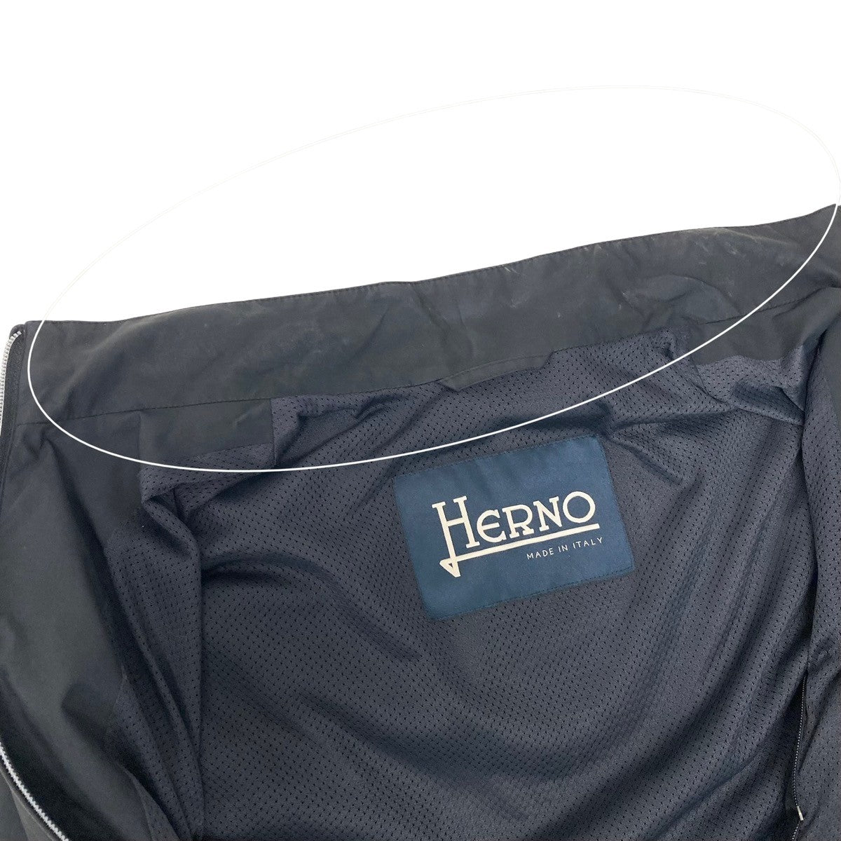 18f15 HERNO ヘルノ ジップアップジャケット ブルゾン ダブルジップ アウター イタリア製 44サイズ ブラック ポリエステル100％ メンズ 男性用u02t