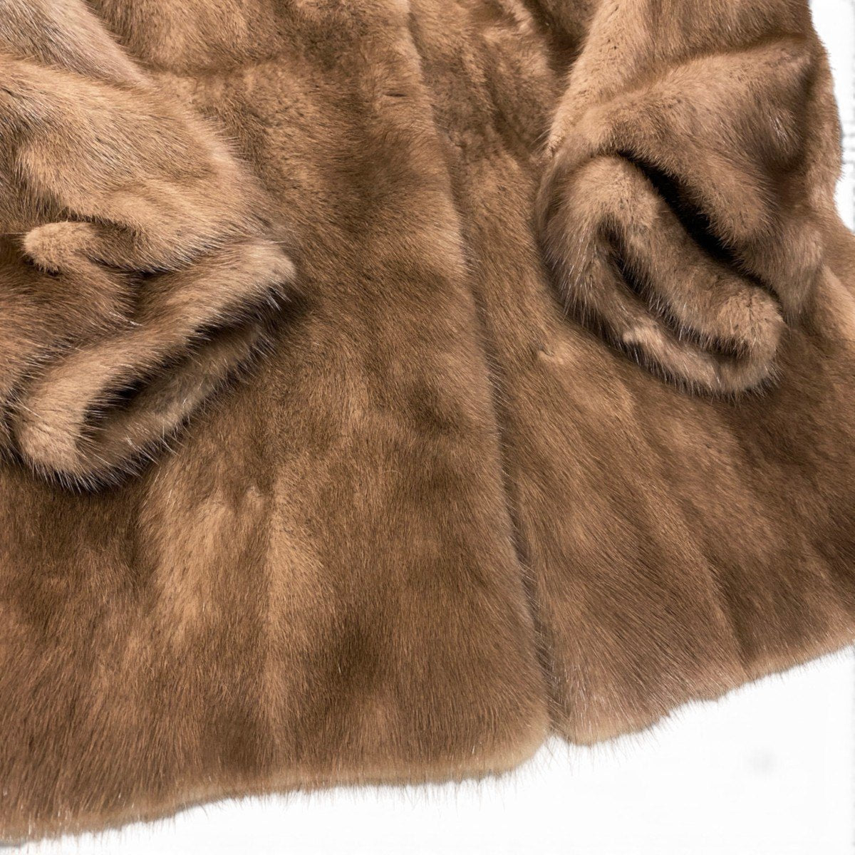 26h19 ELEGANCE FUR パステルミンク ミンクコート 毛皮コート 9 ライトブラウン ミンクファー Mink Fur Coatu02t