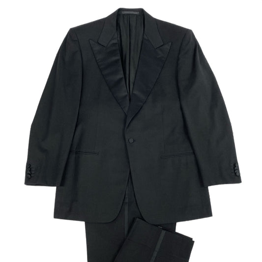 9L19 Ermenegildo Zegna エルメネジルドゼニア セットアップ タキシード スーツ ジャケット ボトム 50サイズ ブラック メンズo07t