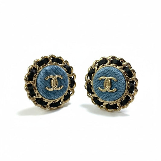 c4 CHANEL シャネル B25 P 2025年 ココマーク デニム素材 ピアス レディース アクセサリーta1