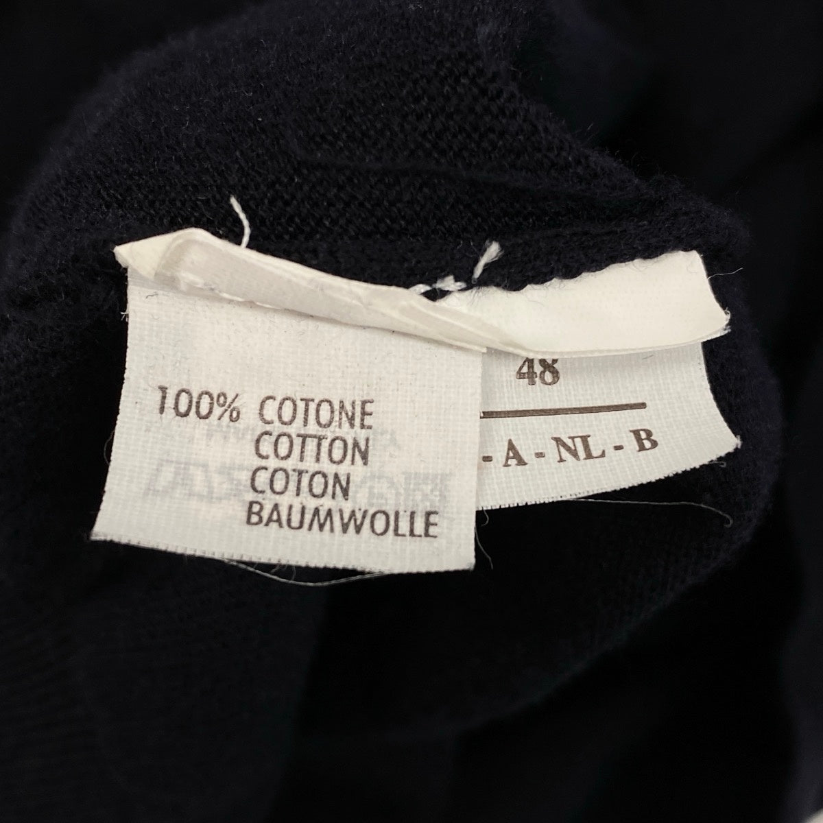 Me25 BRUNELLO CUCINELLI ブルネロクチネリ ハイゲージ ニットカーディガン サイズ48 ネイビー コットン100％ メンズ 紳士服k02i